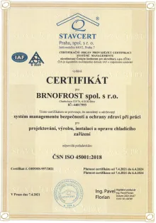 Certifikát ISO 45001